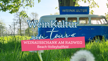 Weinausschank am Radweg Beach-Volleyballfeld